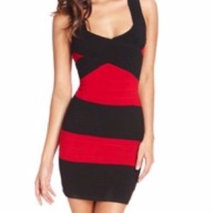 Be sexy in red&black dress from GUESS